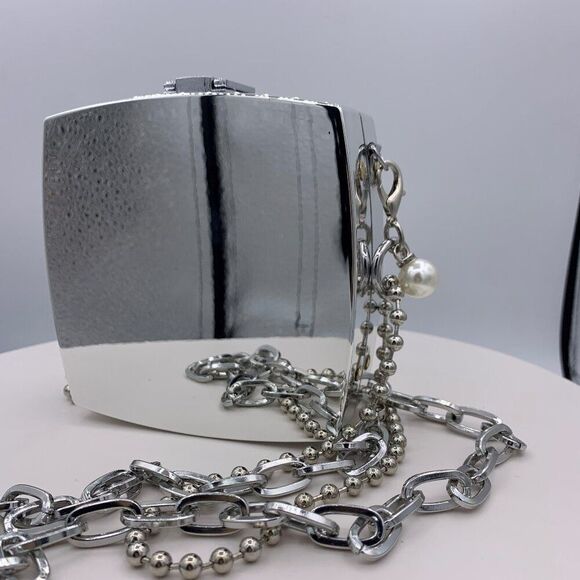 NWOT, earrings, solid 925 sterling silver, real black pearls, clear gem accents - Picture 16 of 16